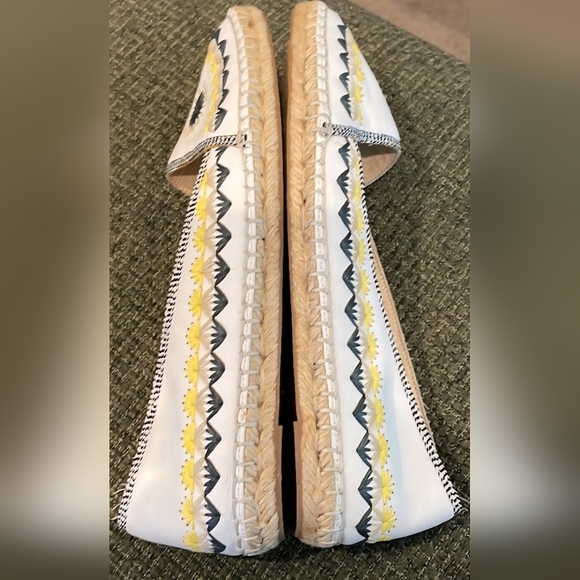 House Of Harlow | Embroidered White and Yellow 'Kole' Espadrilles, Size 39 - Picture 2 of 10